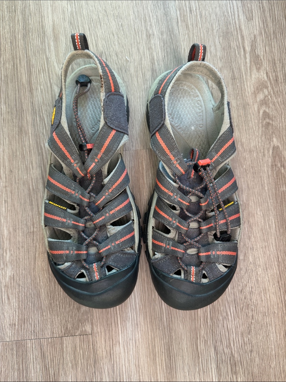Keen Gray and Pink Closed-Toe Sandals